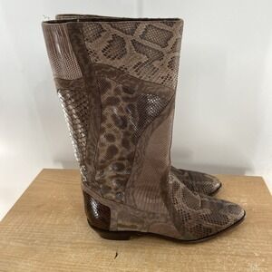 Mauri Boots Women's Size 8.5 N Made In Italy Exotic Western Style Cowboy Boots